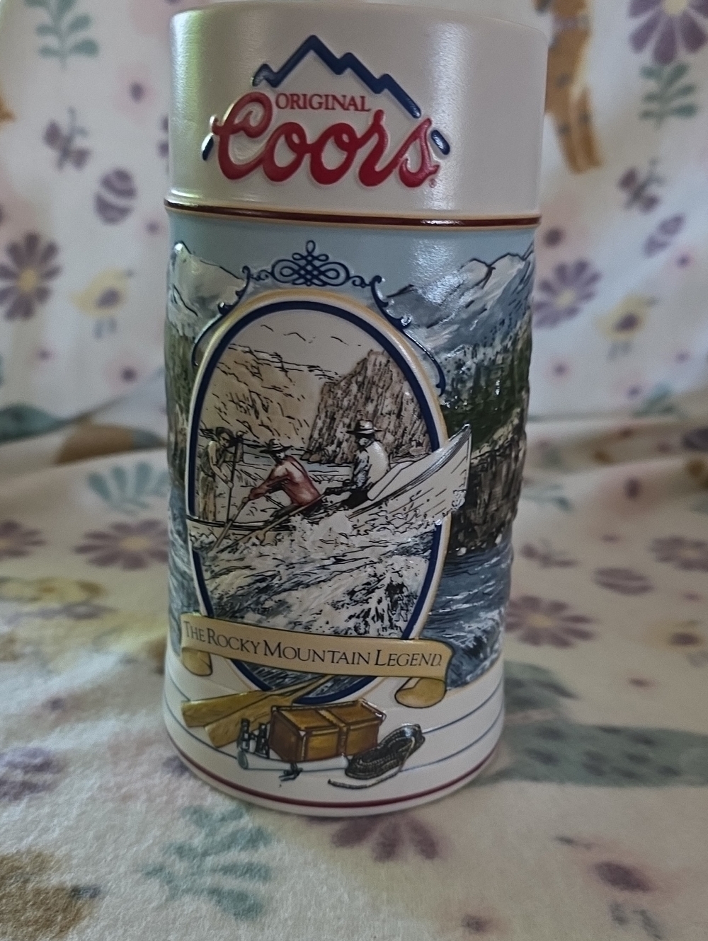 1992 Coors "The Rocky Mountain Legend" Series Beer Stein.